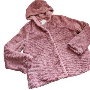 Elodie Jacket Kids Girls XL Fleece Hooded Teddy Nordstrom Snap Outerwear Fuzzy S